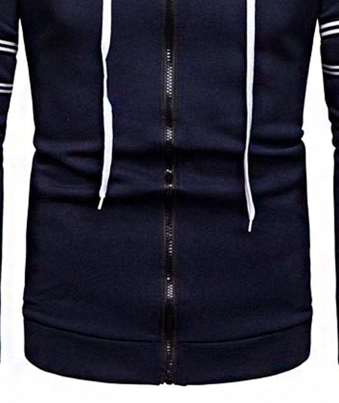 ZITY Men's Long Sleeve Full Zip Up Color Block Outwear Hoodie-DUMFH04958|Zitysports