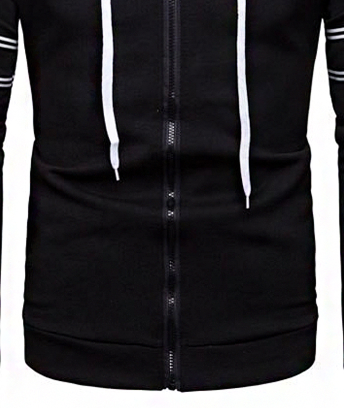 ZITY Men's Long Sleeve Full Zip Up Color Block Outwear Hoodie-DUMFH04958|Zitysports