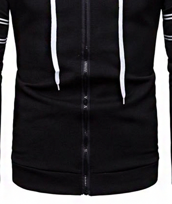 ZITY Men's Long Sleeve Full Zip Up Color Block Outwear Hoodie-DUMFH04958|Zitysports