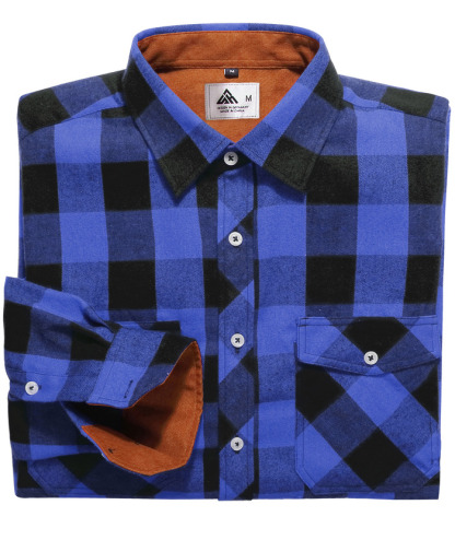 ZITY Men's Plaid Button Up Shirt with Flap Pocket Spring Fall Top-ZPK006565 | Zitysports