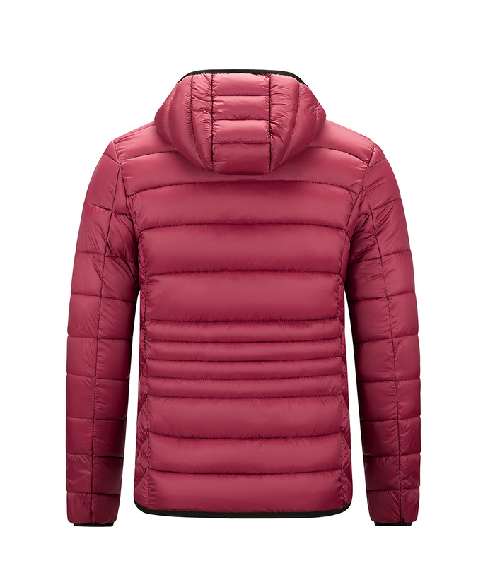 ZITY Men's Chest Pocket Hooded Puffer Jacket M-6XL-22906 Red Back | Zitysports