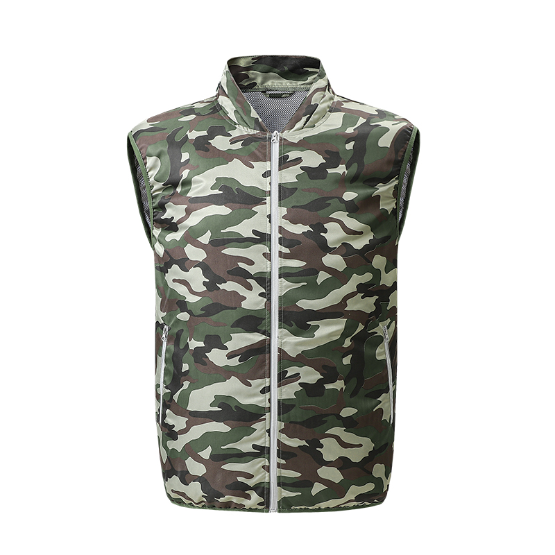 ZITY Men's Zip Up 3 Holes Fan Cooling Vest-2362