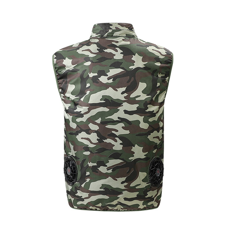 ZITY Men's Zip Up 3 Holes Fan Cooling Vest-2362