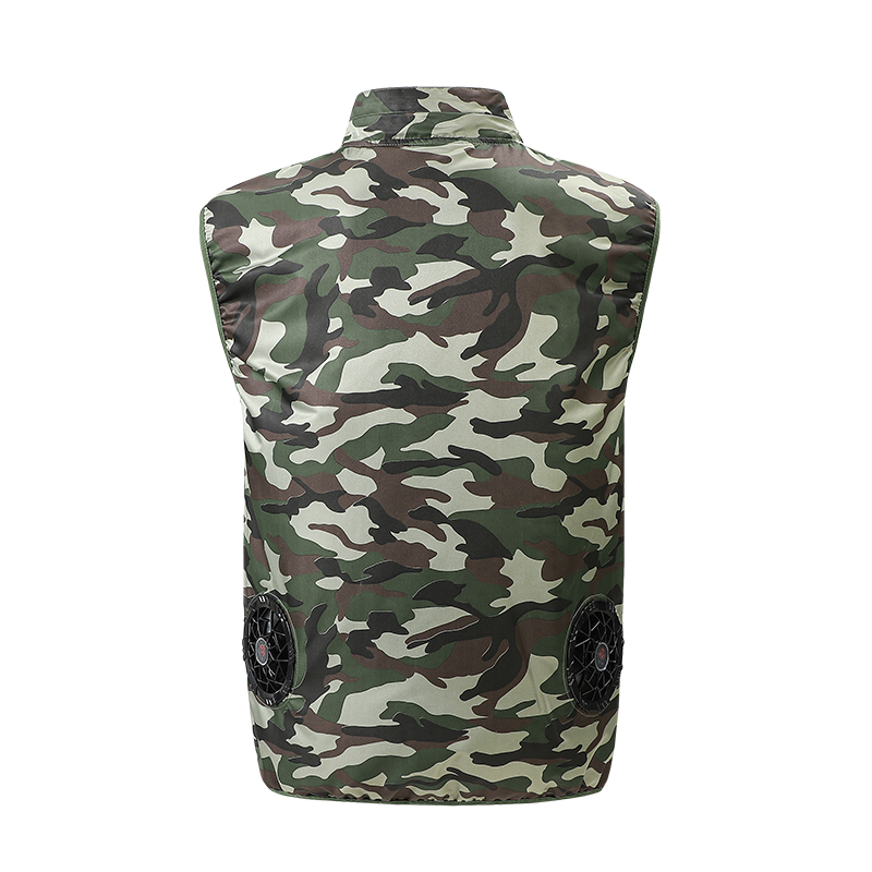 ZITY Men's Zip Up 3 Holes Fan Cooling Vest-2362