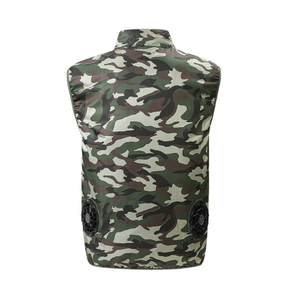 ZITY Men's Zip Up 3 Holes Fan Cooling Vest-2362