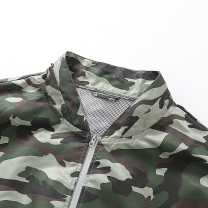 ZITY Men's Zip Up 3 Holes Fan Cooling Vest-2362