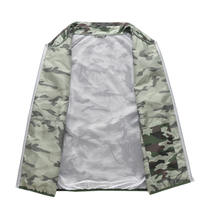 ZITY Men's Zip Up 3 Holes Fan Cooling Vest-2362