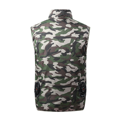 ZITY Men's 3 Holes Fan Full Zipper Cooling Vest-2376