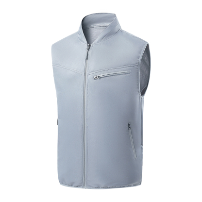 ZITY Men's 3 Holes Fan Full Zipper Cooling Vest-2376