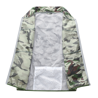 ZITY Men's 3 Holes Fan Full Zipper Cooling Vest-2376