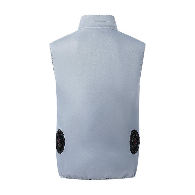 ZITY Men's 3 Holes Fan Full Zipper Cooling Vest-2376