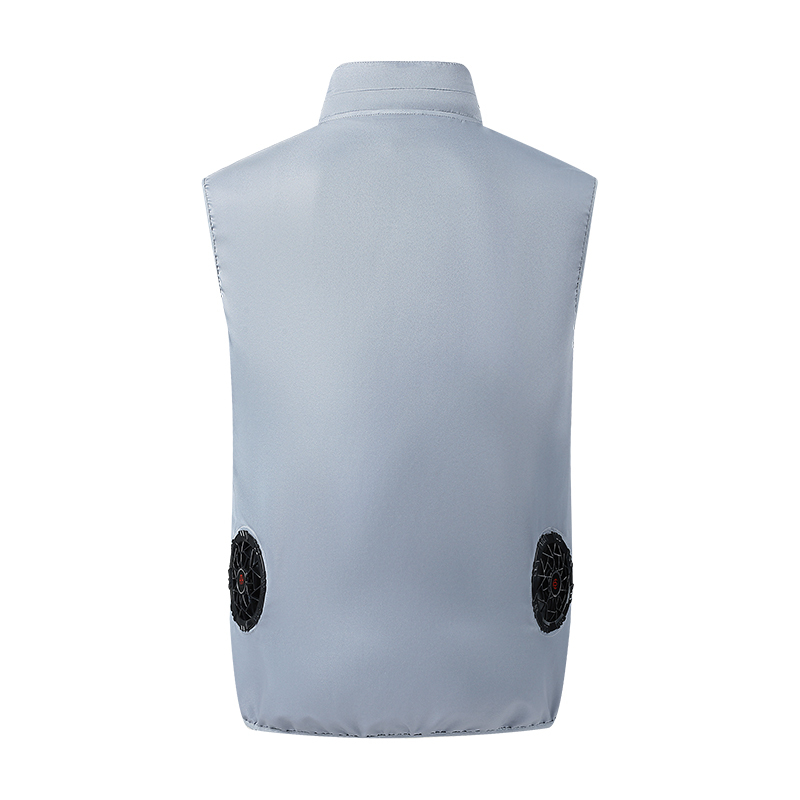 ZITY Men's 3 Holes Fan Full Zipper Cooling Vest-2376