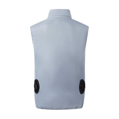 ZITY Men's 3 Holes Fan Full Zipper Cooling Vest-2376