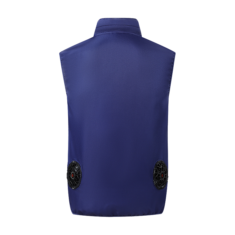 ZITY Men's 3 Holes Fan Full Zipper Cooling Vest-2376