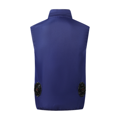 ZITY Men's 3 Holes Fan Full Zipper Cooling Vest-2376