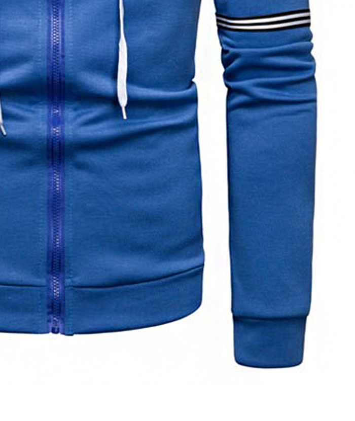 ZITY Men's Long Sleeve Full Zip Up Color Block Outwear Hoodie-DUMFH04958|Zitysports
