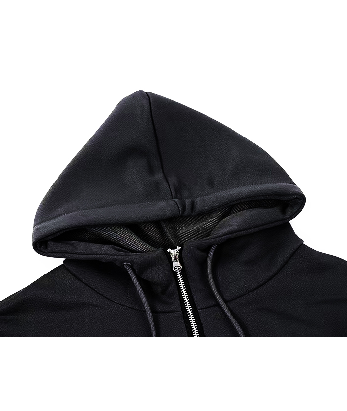 ZITY Men's 1/4 Zipper Solid Color Long Sleeve Hoodie-DUMFH05473