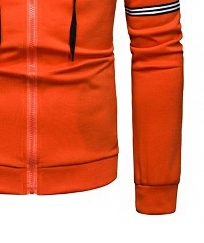 ZITY Men's Long Sleeve Full Zip Up Color Block Outwear Hoodie-DUMFH04958|Zitysports