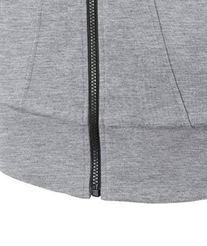 Men's Lightweight Long Sleeve Solid Color Full Zip Up Hoodie-DUMFH05025|Zitysports