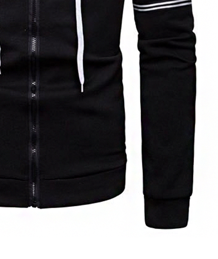 ZITY Men's Long Sleeve Full Zip Up Color Block Outwear Hoodie-DUMFH04958|Zitysports