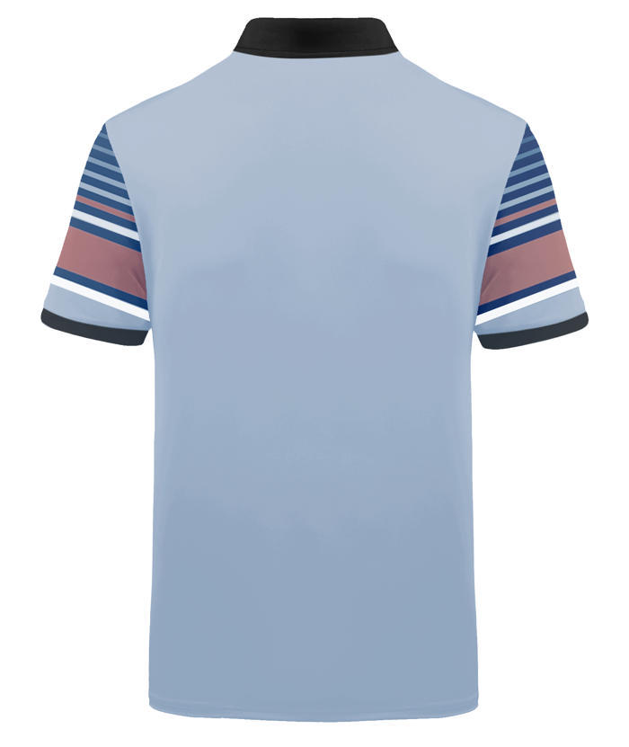 ZITY Men's Striped Color Block Dri Fit Polo Shirt-APOH700052