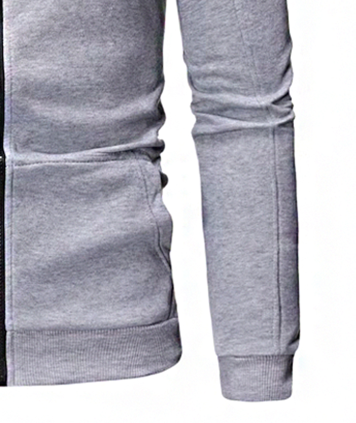 ZITY Men's Light Weight Long Sleeve Full Zip Loose Hoodie-DUMFH05073|Zitysports