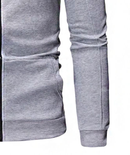 ZITY Men's Light Weight Long Sleeve Full Zip Loose Hoodie-DUMFH05073|Zitysports