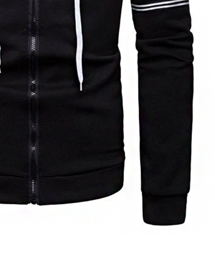 ZITY Men's Long Sleeve Full Zip Up Color Block Outwear Hoodie-DUMFH04958|Zitysports