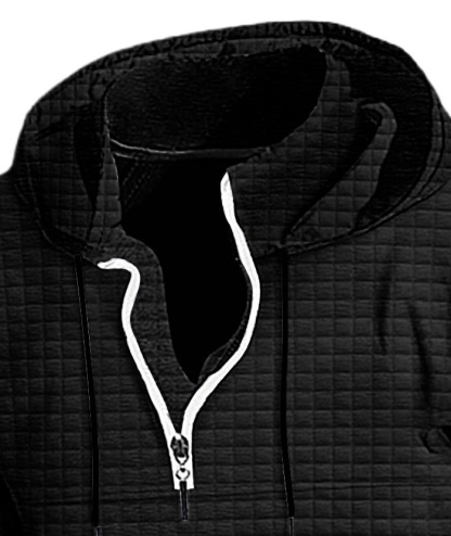 ZITY Men's Trendy Fashion Waffle Knit Sweatshirt Hoodie-DUMFH04886|Zitysports