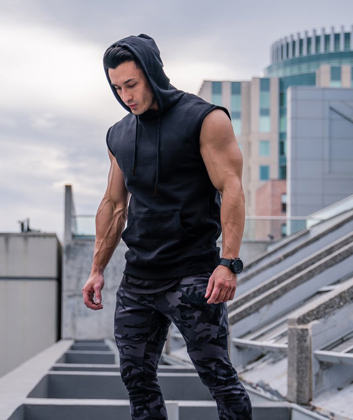 oversized sleeveless hoodie 