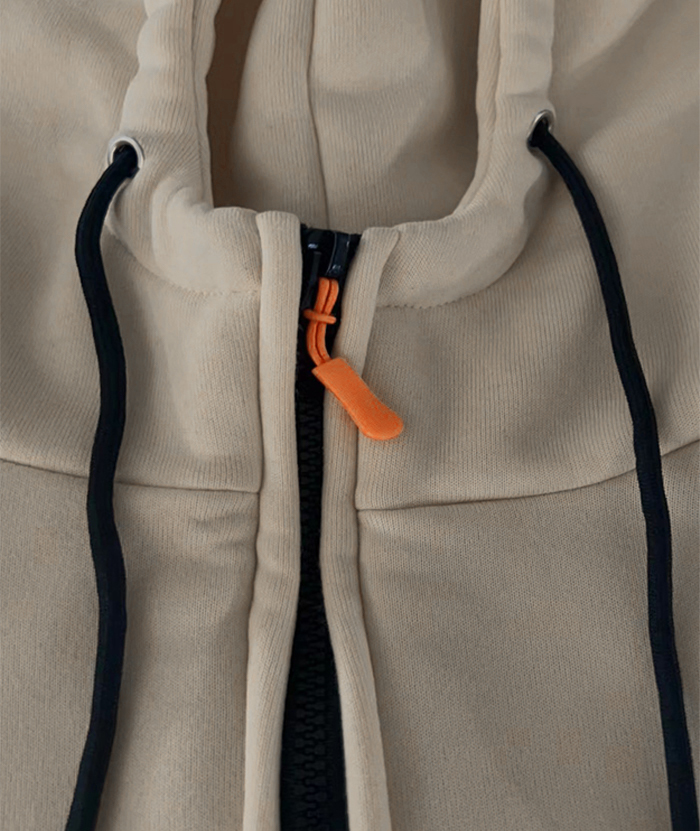 ZITY Men's Solid Quarter-Zip Hoodie-DUMFH04875 | Zitysports