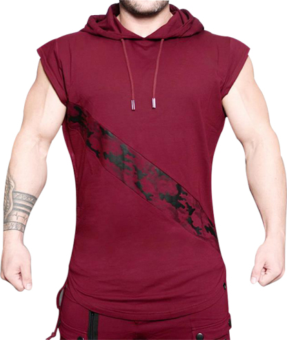 ZITY Men's Sleeveless Fitness Pullover Hoodie-DUMHD05397|Zitysports