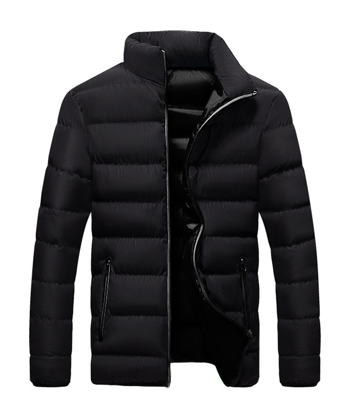 ZITY Men's Full Zipper Stand Collar Puffer Jacket- DUMFC05559