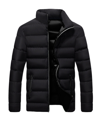 ZITY Men's Full Zipper Stand Collar Puffer Jacket- DUMFC05559