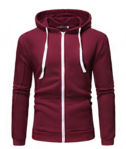 ZITY Men's Light Weight Long Sleeve Full Zip Loose Hoodie-DUMFH05073|Zitysports