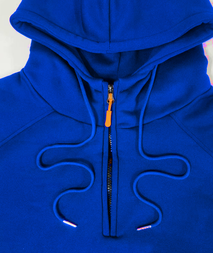 ZITY Men's Solid Quarter-Zip Hoodie-DUMFH04875 | Zitysports