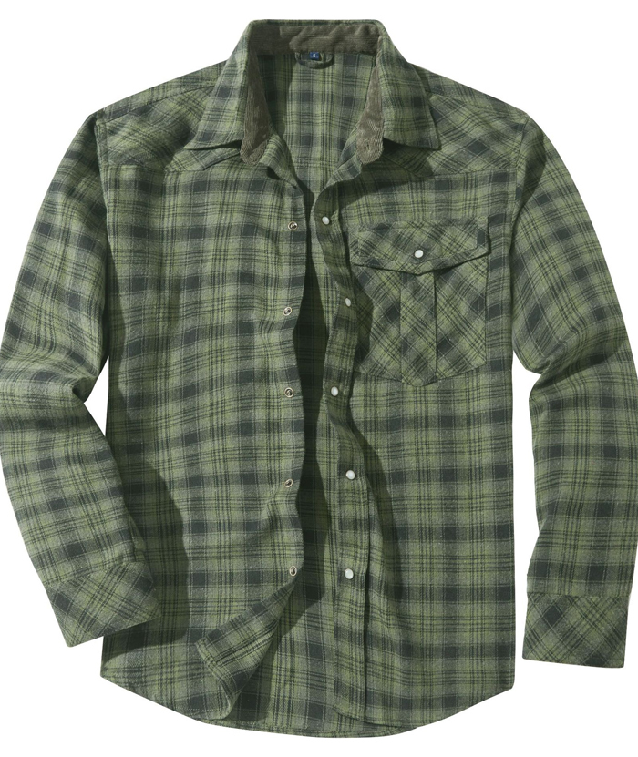 ZITY Men's Button Down Long Sleeved Plaid Flannel Shirt-DUMLT05319|Zitysports