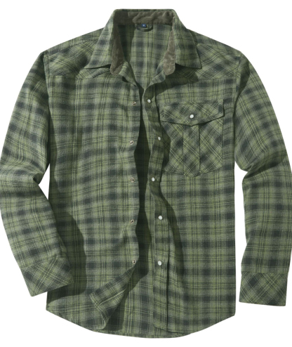 ZITY Men's Button Down Long Sleeved Plaid Flannel Shirt-DUMLT05319|Zitysports