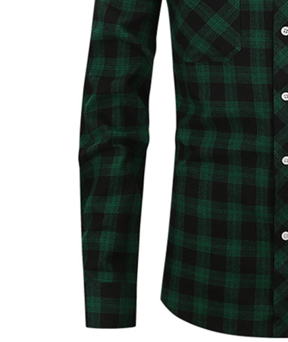 ZITY Men's Slim Fit Plaid Flannel Shirt-DUMLT05228|Zitysports