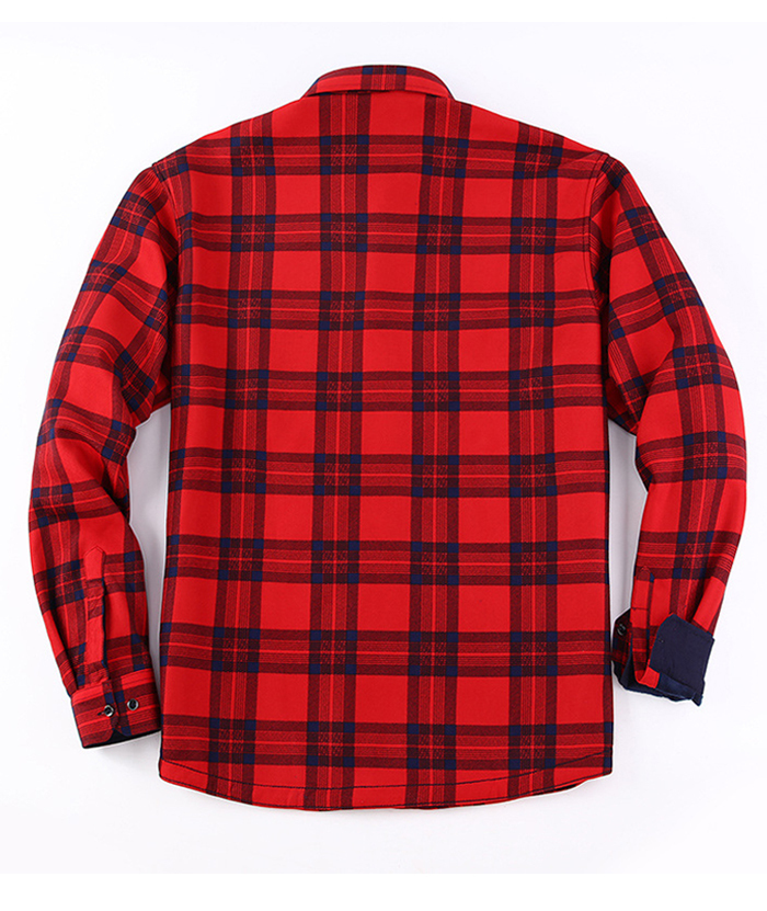 ZITY Men's Slim Fit Long Sleeve Plaid Shirt-DUMJA05351|Zitysports