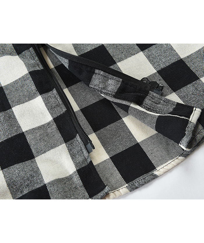ZITY Men's Plaid Long Sleeved Full Zip Hoodie-DUMFH05321|Zitysports