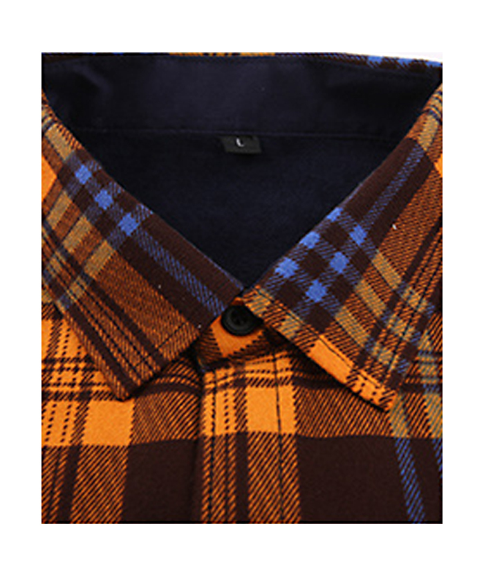 ZITY Men's Oversize Button Up Long Sleeve Plaid Shirt-DUMLT05362|Zitysports