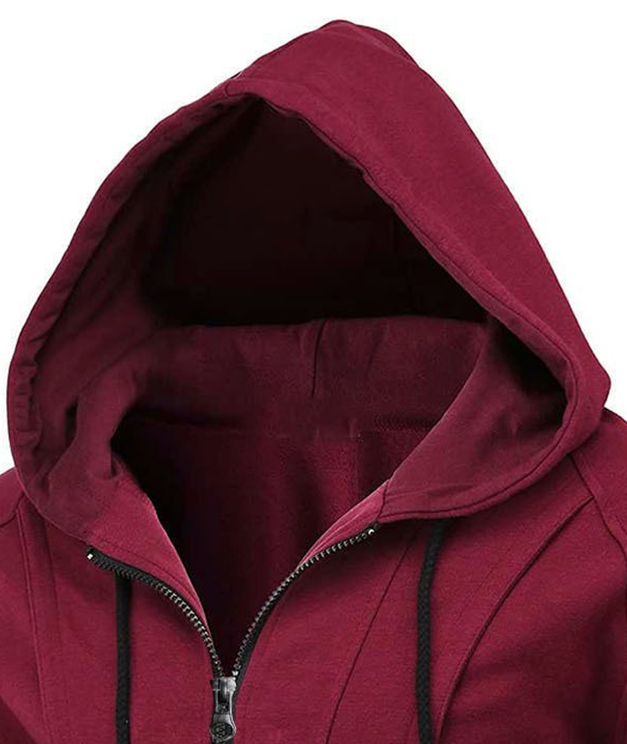 Men's Lightweight Long Sleeve Solid Color Full Zip Up Hoodie-DUMFH05025|Zitysports