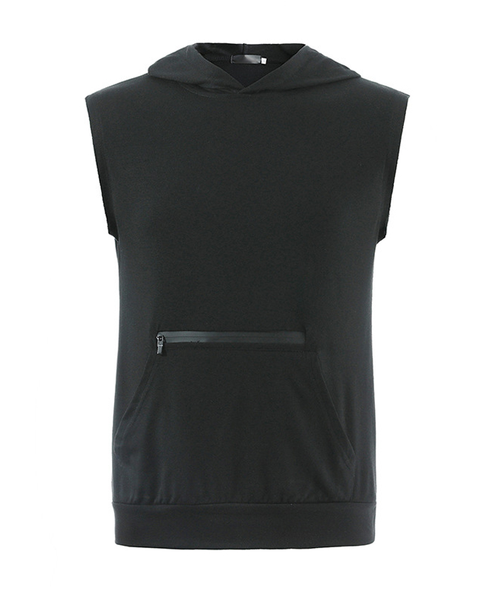 ZITY Men's Summers Sleeveless Plus Size Sports Hoodie-DUMMG05230|Zitysports