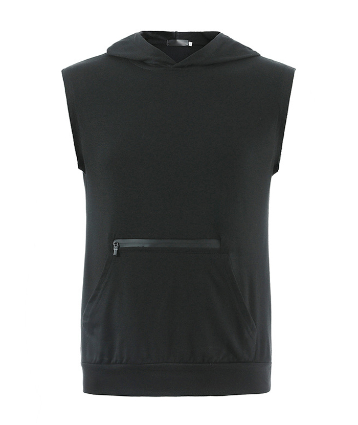 ZITY Men's Summers Sleeveless Plus Size Sports Hoodie-DUMMG05230|Zitysports
