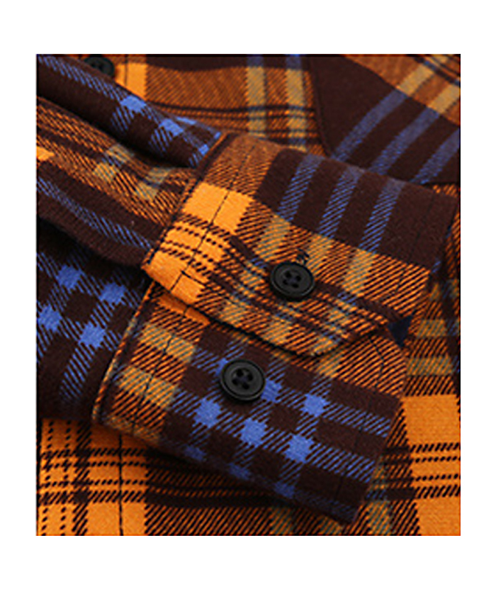 ZITY Men's Oversize Button Up Long Sleeve Plaid Shirt-DUMLT05362|Zitysports