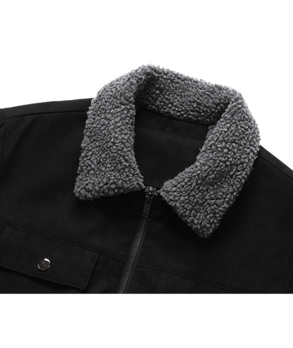 ZITY Men's Loose Fit Full-Zip Fleece Jacket-DUMCO05393|Zitysports