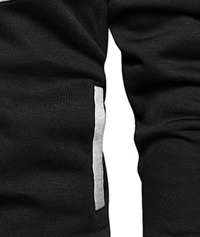 ZITY Men's Color Blocking Contrast Hooded Casual Sports Hoodie-DUMFH04839 | Zitysports