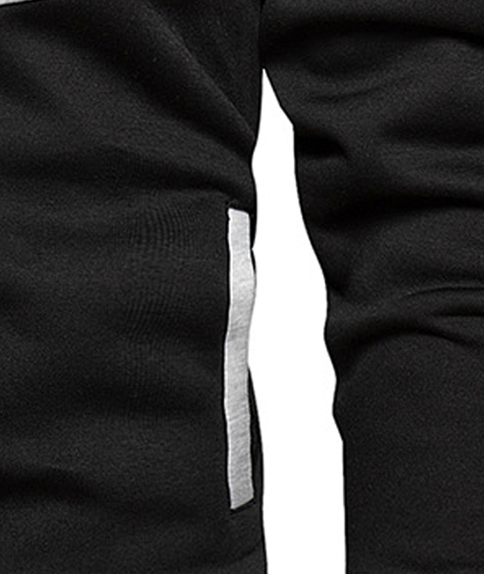 ZITY Men's Color Blocking Contrast Hooded Casual Sports Hoodie-DUMFH04839 | Zitysports