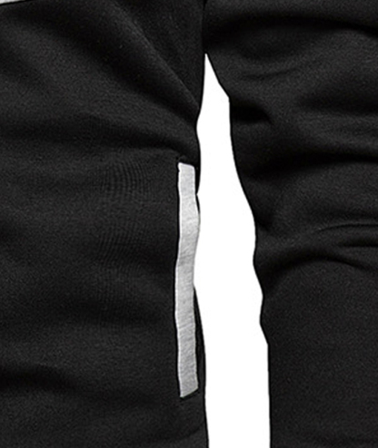 ZITY Men's Color Blocking Contrast Hooded Casual Sports Hoodie-DUMFH04839 | Zitysports